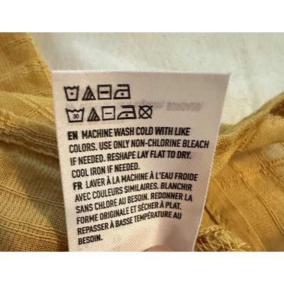 AMERICAN EAGLE AE Puff Sleeve Mustard Yellow Babydoll Mini Dress SIZE‎ XS NWT - Picture 9 of 13